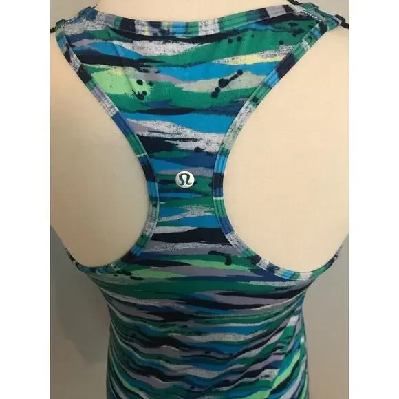 Lululemon Cool Racerback Seven Wonders Multi Tank - Size 10 - Picture 5 of 9